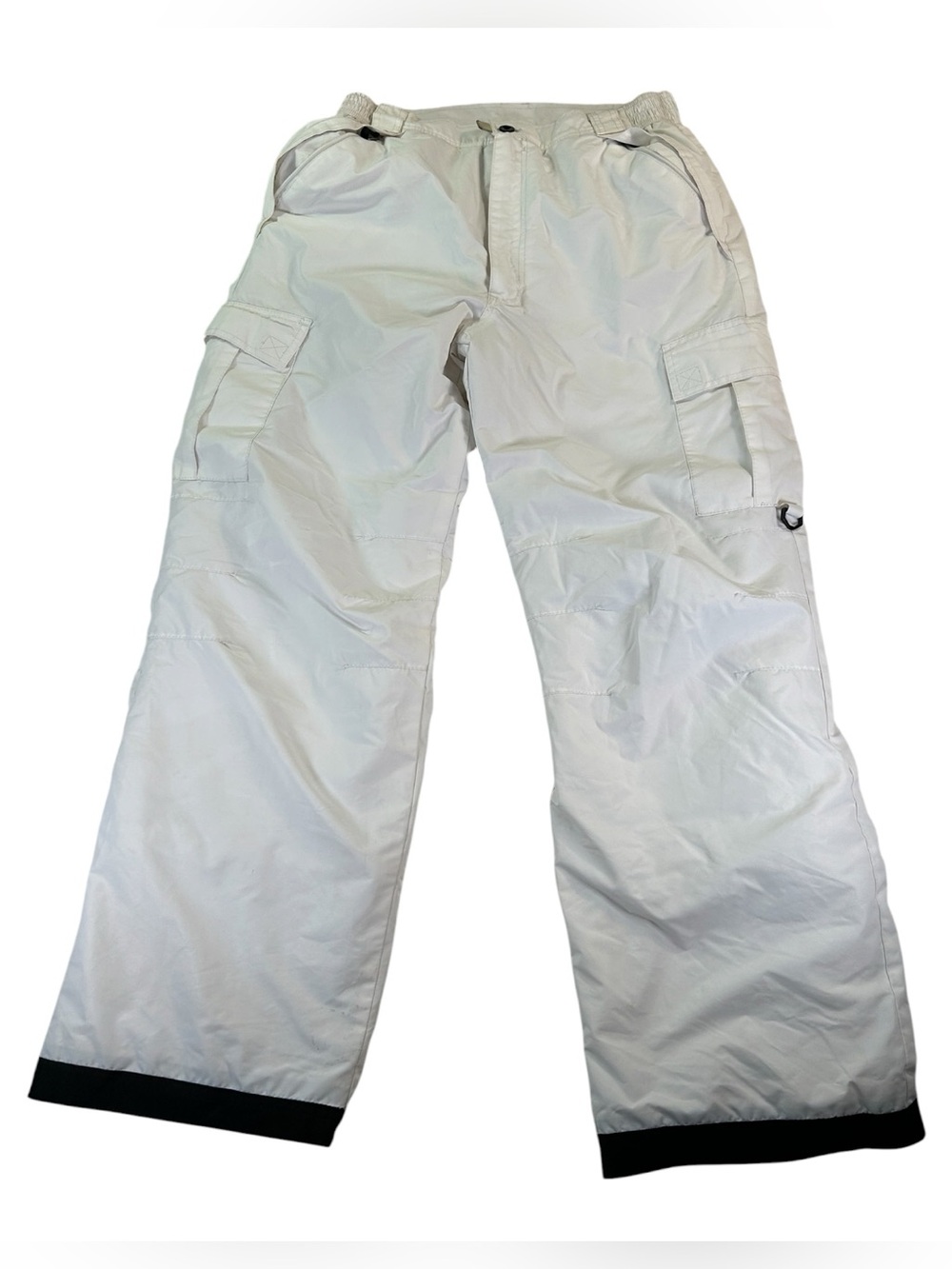 Iceburg Women’s L Y2K Snow Ski Pants Black Wide Leg Gorpcore Retro